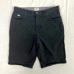 Vans Off The Wall Chino Shorts Mens 30 Black Distressed Patch Logo Outerwear